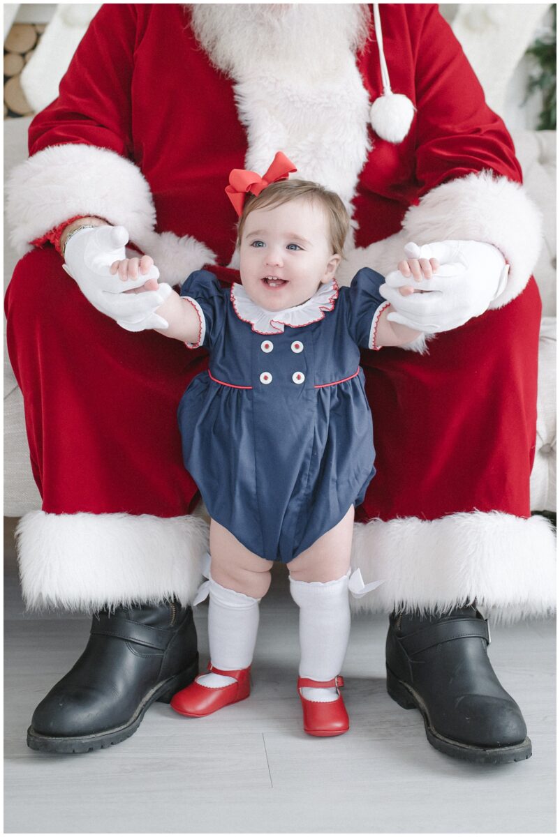 baby's first christmas santa photos in austin